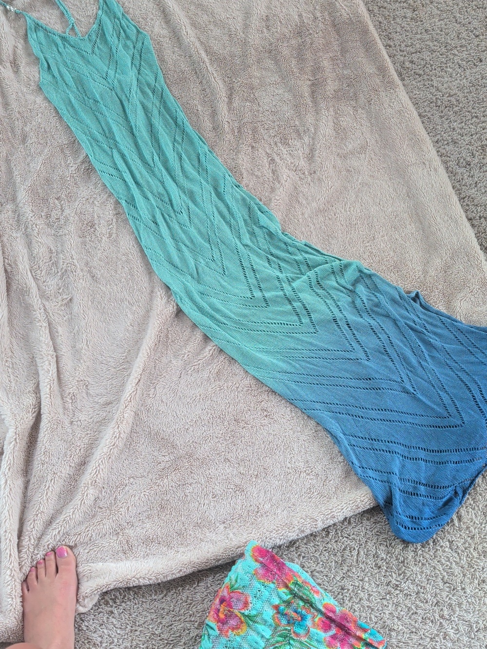 LSPACE X Anthropologie Hailee Cover-Up Dress - Topaz Dip Dye - Picture 4 of 10